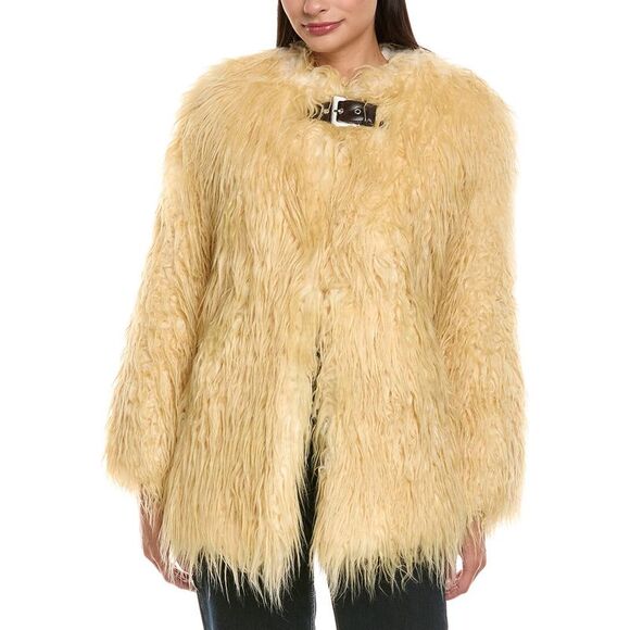 Apparis Womens  Petra Short Coat, Yellow - Picture 1 of 3